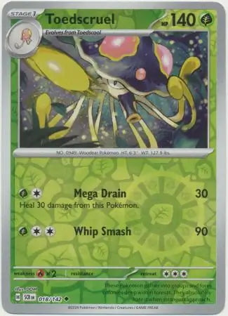 Stellar Crown Toedscruel #18/142 reverse holo